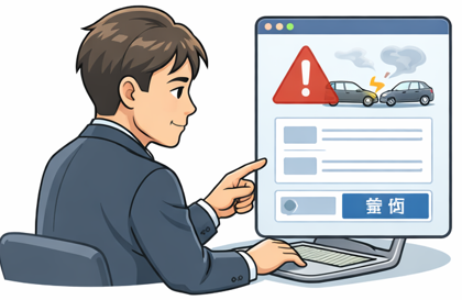 事故報告のイラスト